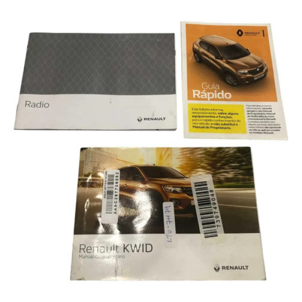 Kit Guia Manual Do Prop Renault Kwid 2017/2021 16261 Branco