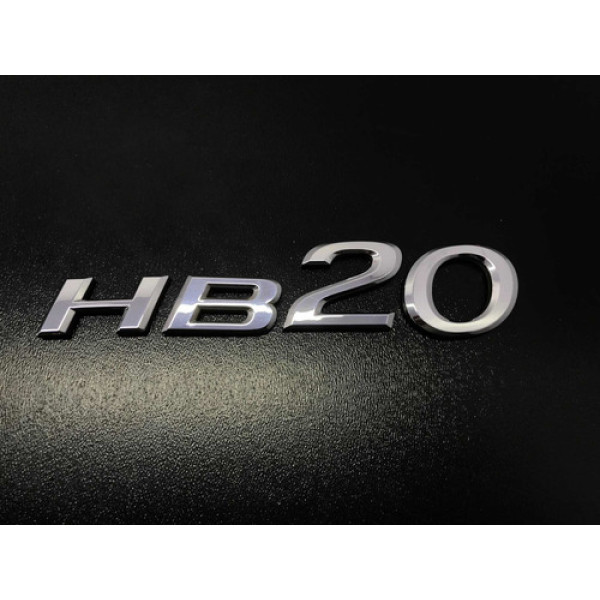 Emblema Hb20 Capô Traseiro Hyundai Hb20 Hatch 2013/2018