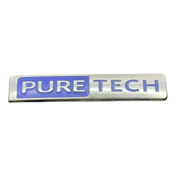 Emblema Pure Tech Tampa Traseira Peugeot 208 2013/20 48869 Azul-escuro
