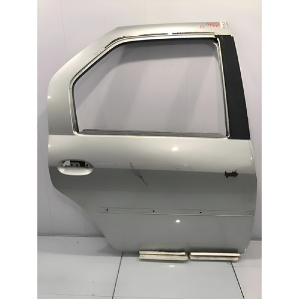 Porta Traseira Direita Renault Logan 2010/2013 Com Detalhes Traseira Direita Prateado