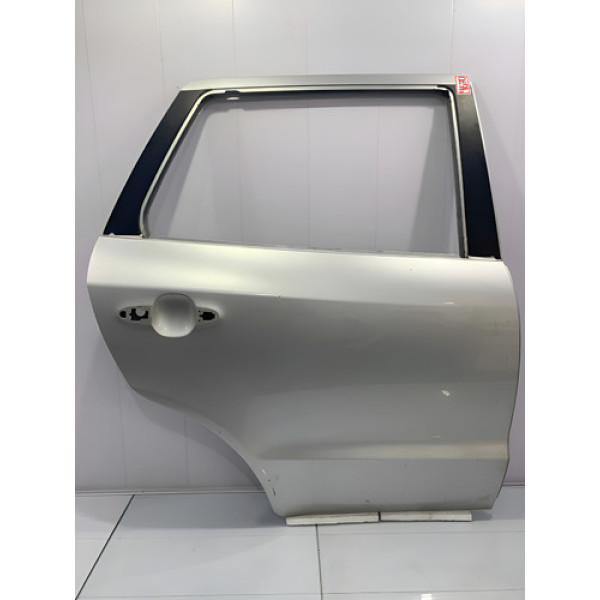 Porta Traseira Direita Hyundai Santa Fé 2009/2012 C/detalhes Traseira Direita Prateado