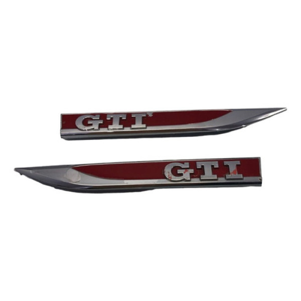 Par Emblema  Gti Lateral Porta Volkswagen Golf Gti 2014/2021