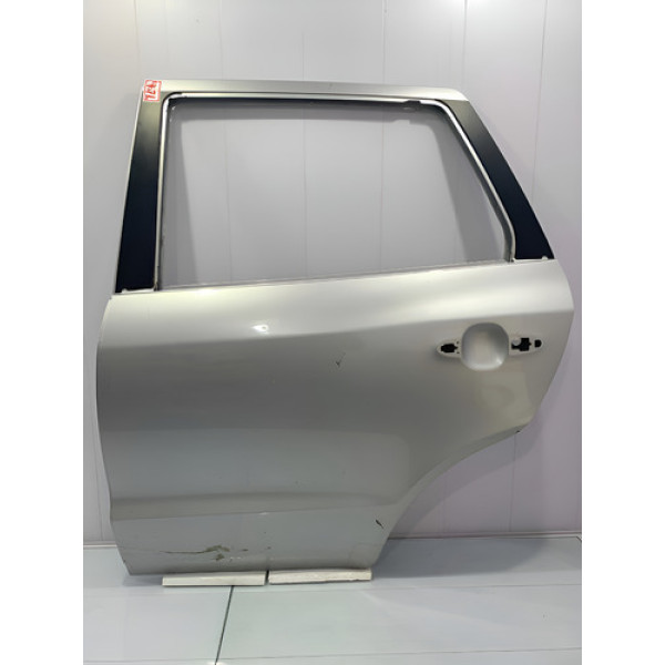 Porta Traseira Esquerda Hyundai Santa Fé 2009/2012 C/detalhe Traseira Esquerda Prateado