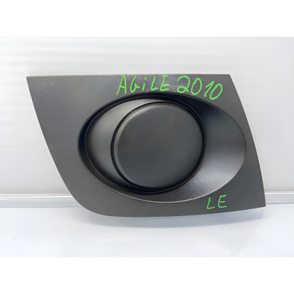 Moldura Milha Esquerdo Chevrolet Agile 2010 Preto Esquerdo